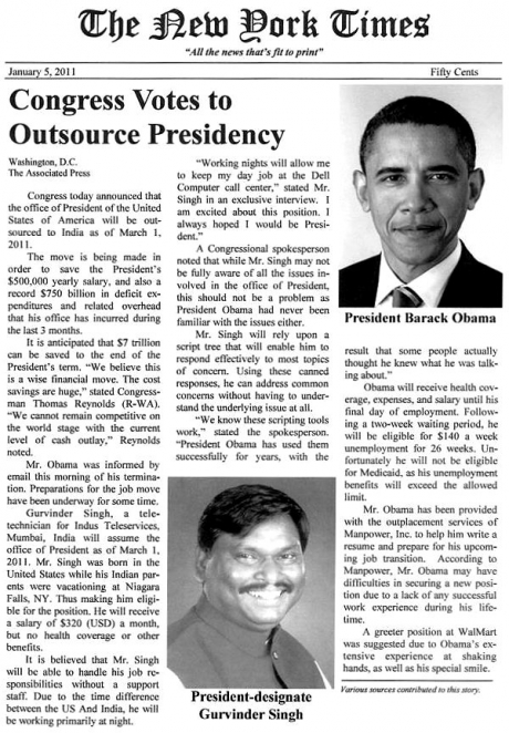 Congress Has Decided To Outsource the US Presidency
