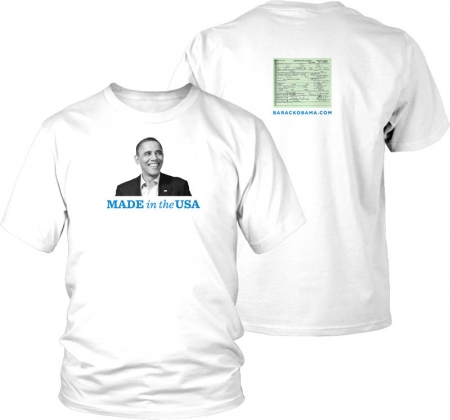 obama 2012 Birth Certificate T-Sheet