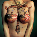 Bodypainted Nudes - Zodiac  - Libra