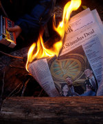 Burning Newspaper