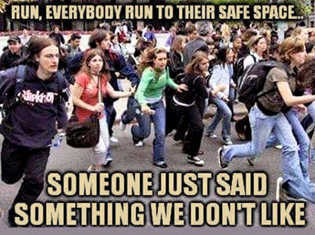 Everybody run to their safe spaces