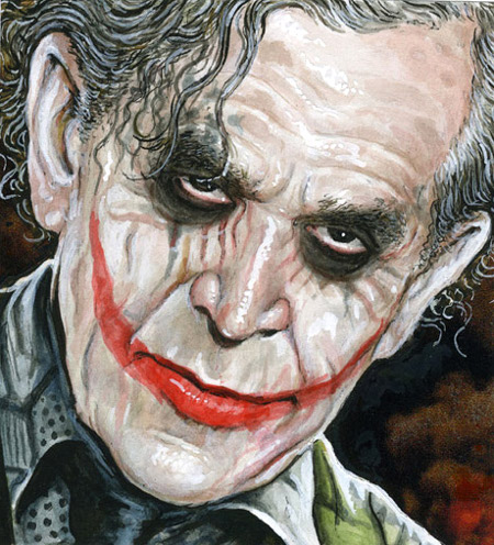 Drew Friedman's President Bush as the Joker - published in Vanity Fair