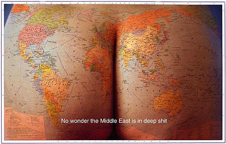 Cartography Proves The Middle-East Is The Ass End Of The World - No Wonder The Middle-East Is In Deep Shit