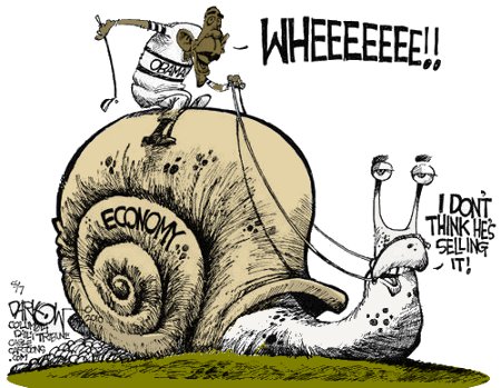 Obama The Snail Jockey