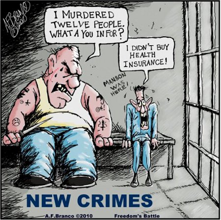 New Crimes - Not buying ObamaCare or anything else the Obama Regime tells you to buy