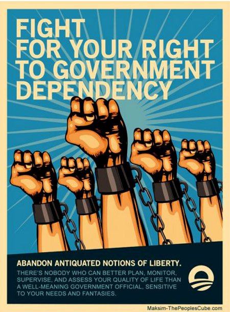 Obama Poster - Fight For Your Right To Government Dependency