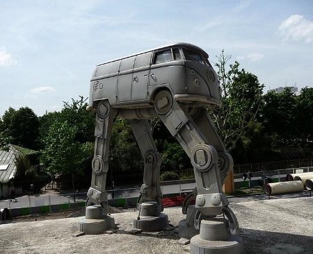 Imperial Hippies and their VW Microbus AT-AT