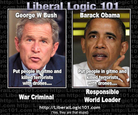 George Bush Jr. v. Barack Obama - Liberal Contextual Logic is based on race