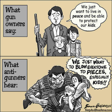 Non-communication in the gun debate
