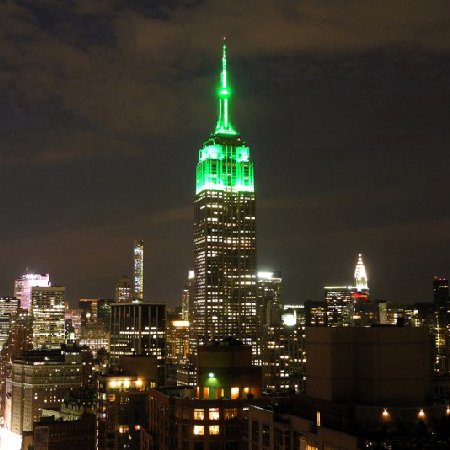 Empire State Building lit Islam Green for Muslim holiday