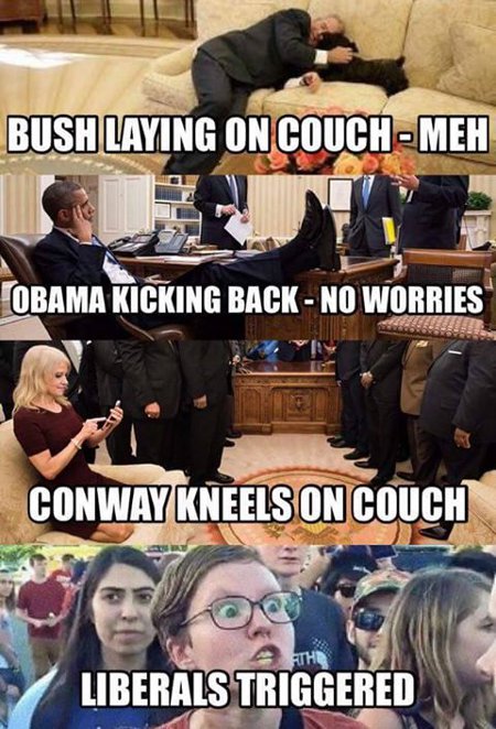 Conway Triggers Liberals - Hair Trigger TURDS