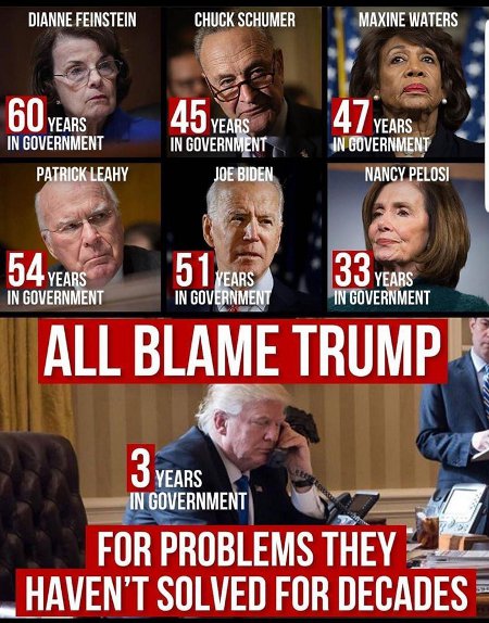 Career Democrats - Of Course They All Blame Trump