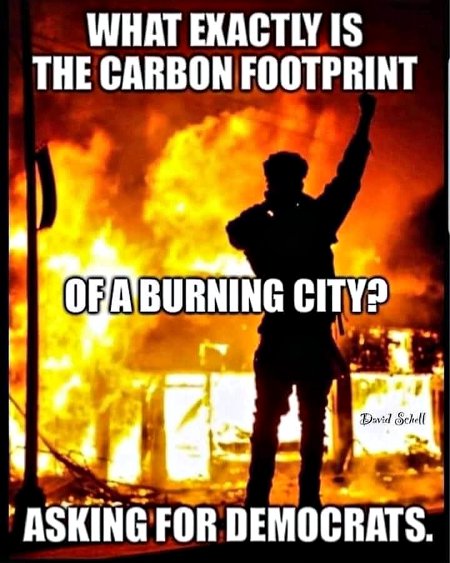 What's the carbon footprint of burning a city?

Asking for democrats