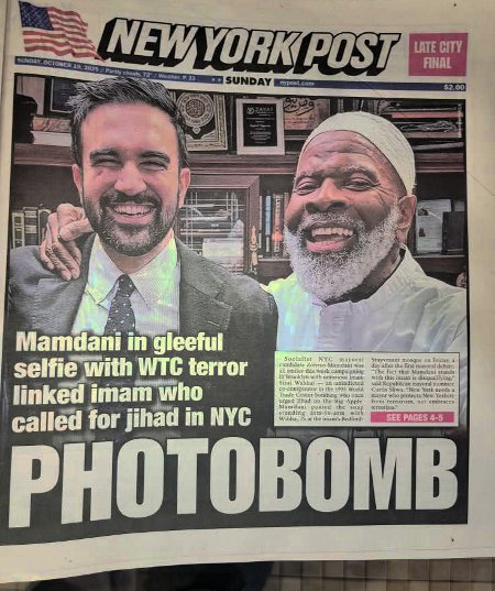 Mamdami mugging it up Siraj Wahhaj, who was part of the World Trade Center Bombing in 1993